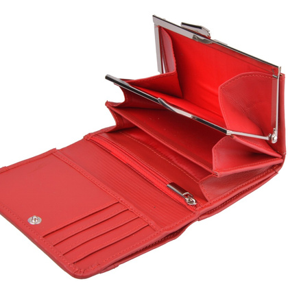 Portfel damski skórzany KEMER P11 LK Czerwony - min. zamówienie 20 / 50 / 100 szt.