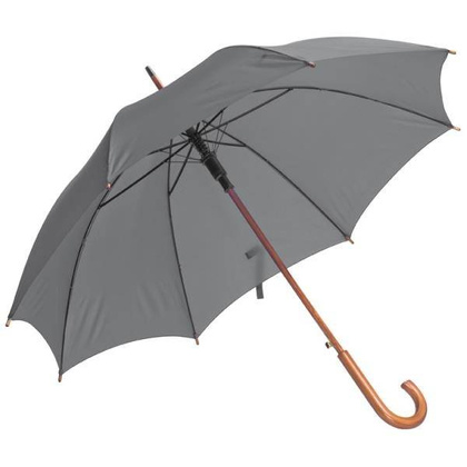Parasol automatyczny, drewniany NANCY Szary