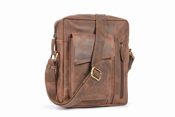Torba skórzana męska VOOC RDW2 brązowa