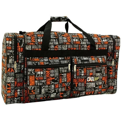 Torba podróżna podręczna PELLUCCI RGL M17 Czarno Szaro Pomarańczowa