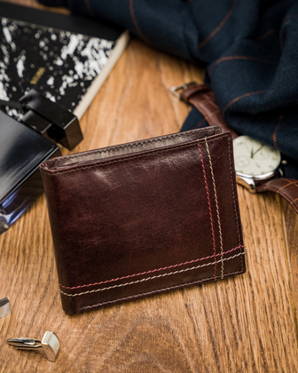 Portfel męski skórzany always wild N015-VTK-D Brązowy