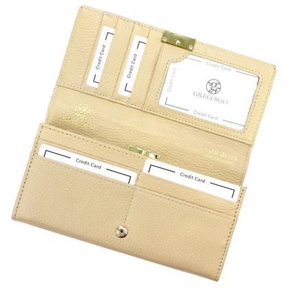 Duży damski portfel skórzany, wytłaczany rysunek skóry węża