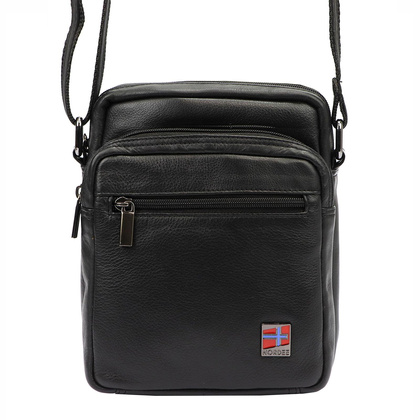 Klasyczna saszetka męska z naturalnej skóry licowej 