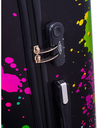 Zestaw 3 walizek + Kuferek KEMER RGL PRINT LOVES Biały