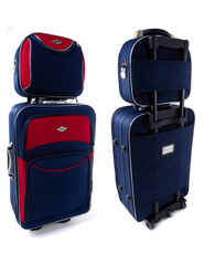 Zestaw Duża walizka PELLUCCI RGL 773 L + Kuferek L Granatowo czerwony