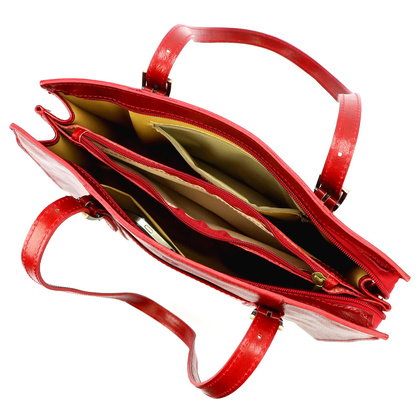 Klasyczna damska torebka, skóra naturalna, 54