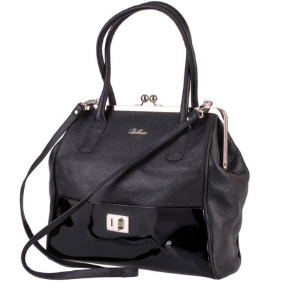 Torebka damska skórzana KEMER R 176 Czarna