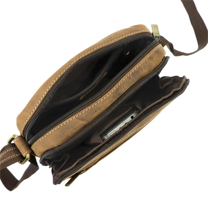 Klasyczna saszetka męska z naturalnej skóry