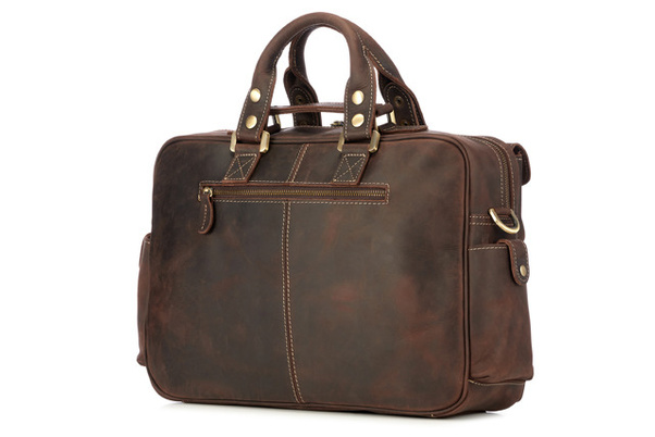 Torba skórzana na laptop 15,6" KEMER VOOC XC1 Czekoladowy brąz