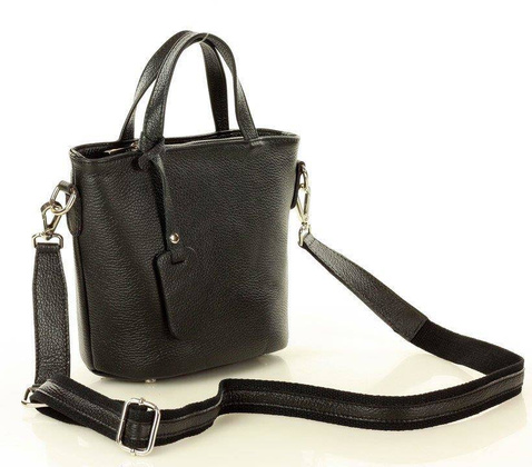 MARCO MAZZINI Torba damska messenger active leather bag czarna - min. zamówienie 20 / 50 / 100 szt.
