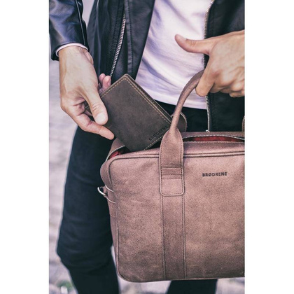 Szary portfel slim wallet BRØDRENE SW01 - min. zamówienie 20 / 50 / 100 szt.