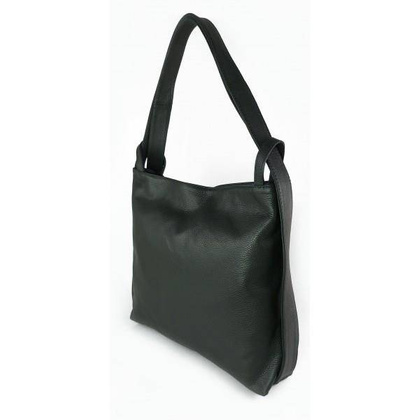 Duży skórzany worek na ramię, plecak XXL Vera Pelle WX754V Zieleń