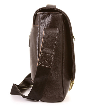 ELEGANCKA TORBA SKÓRZANA KEMER VOOC EP9 BRĄZOWA