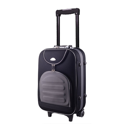 Mała kabinowa walizka PELLUCCI RGL 801 S Czarno Szara