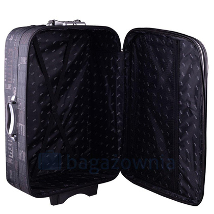 Mała kabinowa walizka PELLUCCI RGL 773 S Czarno Szara