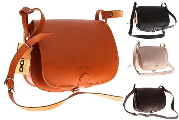 Listonoszka duża torebka KEMER VOOC Vintage P27 Brązowa