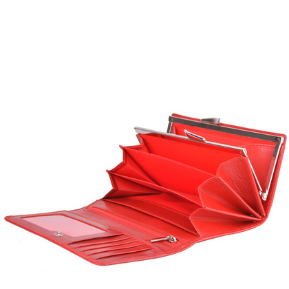 Portfel damski skórzany KEMER D 42 Czerwony - min. zamówienie 20 / 50 / 100 szt.