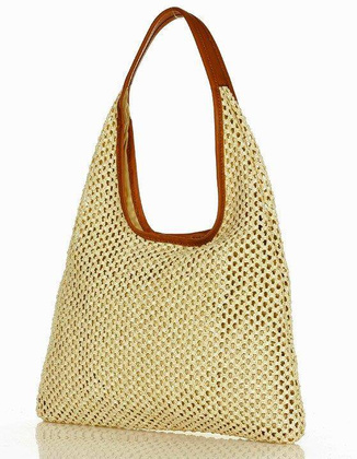 Lekka torebka damska worek skórzany na ramię koszyk basket - MARCO MAZZINI beż latte - min. zamówienie 20 / 50 / 100 szt.