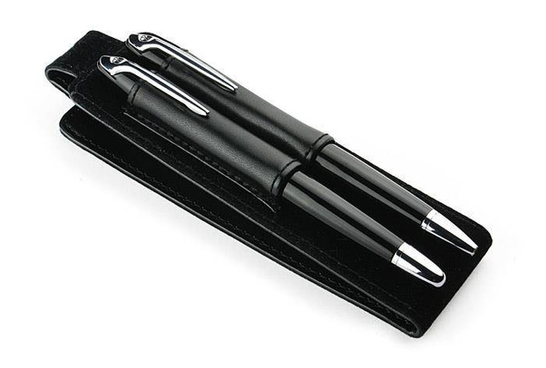 Zestaw piśmienniczy KEMER TEXAS Czarno Srebrny