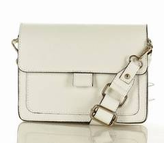 MARCO MAZZINI Torebka listonoszka skórzana messenger italian design biała - min. zamówienie 20 / 50 / 100 szt.