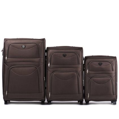 Zestaw 3 walizek WINGS 6802 Coffee