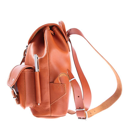 Mały plecak skórzany KEMER VOOC Vintage P2 Czarny