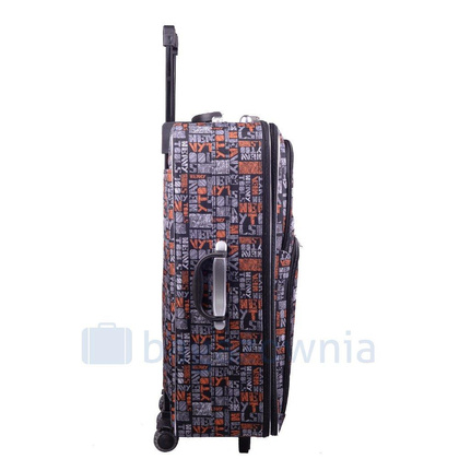 Mała kabinowa walizka PELLUCCI RGL 773 S Szaro Pomarańczowa