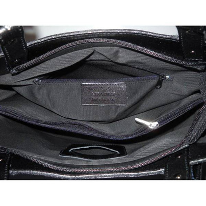 Włoska torebka skórzana na ramię ,Vera Pelle A4,shopper Czarna V77N