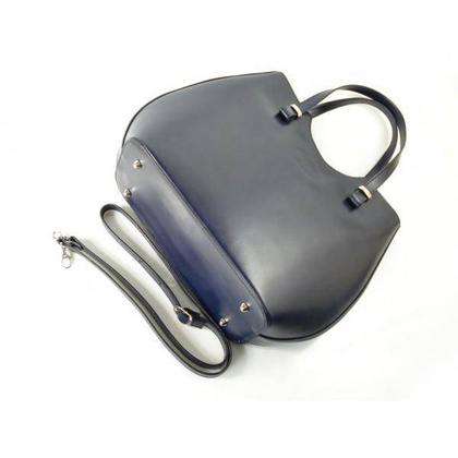 WŁOSKA TOREBKA SHOPPER BAG A4  GRANATOWA   SB4116BS