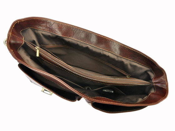 Teczka męska skórzana KEMER ART.2 Brązowa