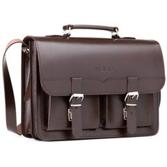 TECZKA SKÓRZANA 2W1 KEMER VOOC Vintage  P112 BRĄZOWA