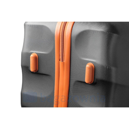 Mała walizka KEMER RGL EXCLUSIVE 6881 S Czarno brązowa