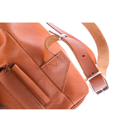 Mały plecak skórzany KEMER VOOC Vintage P2 Czarny