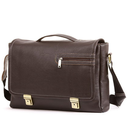 ELEGANCKA TORBA SKÓRZANA KEMER VOOC EP9 BRĄZOWA