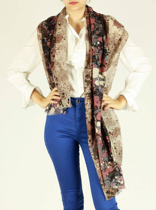 Szal apaszka damska melanż MAZZINI brąz caffe - min. zamówienie 20 / 50 / 100 szt.