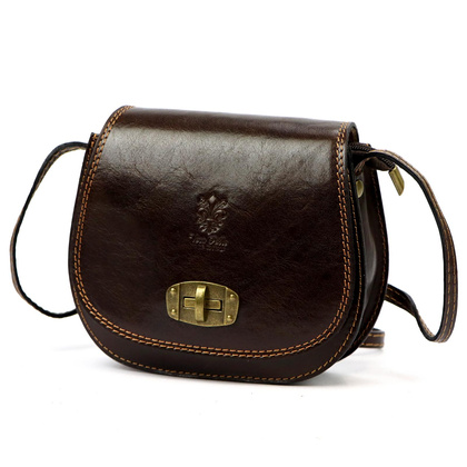 Torebka damska listonoszka, skóra naturalna