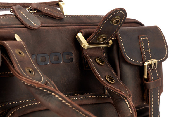 Torba skórzana na laptop 15,6" KEMER VOOC XC1 Czekoladowy brąz