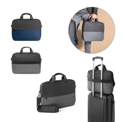 GENOA. Wyściełana torba na laptopa z recyklingowanego poliestru 600D o wysokiej gęstości 15”