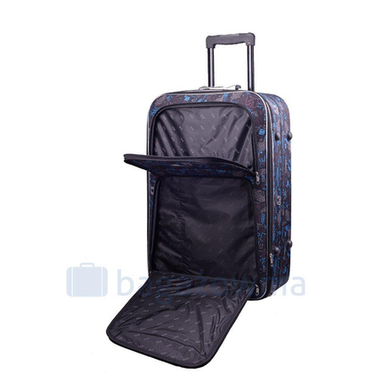 Mała kabinowa walizka PELLUCCI RGL 773 S Czarno Niebieska