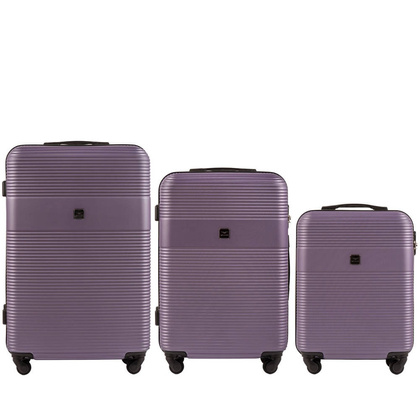 Zestaw 3 walizek WINGS 5398-3 Calm Purple