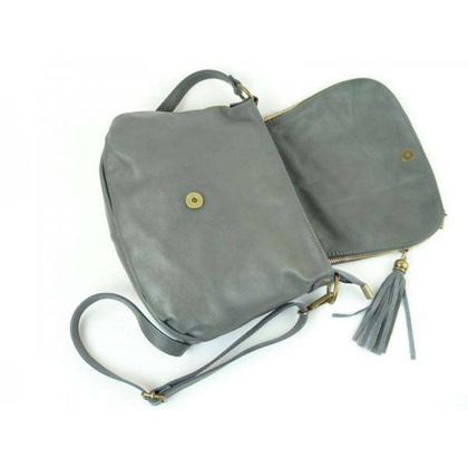 TOREBKA  SKÓRZANA LISTONOSZKA  A5  VERA PELLE SZARA  VP1017GS