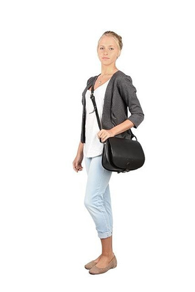 Listonoszka duża torebka KEMER VOOC Vintage P27 Brązowa