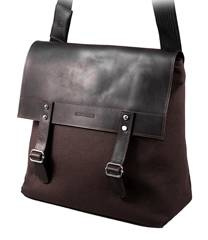 Stylowa torba na ramię z klapą BRØDRENE ML18 brąz + ciemny brąz - min. zamówienie 20 / 50 / 100 szt.