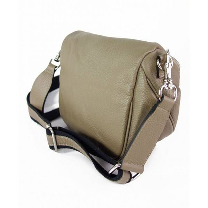 Listonoszka ,chlebak ,nerka Vera Pelle  szeroki pasek ,pojemna A5 Ciemny Beż  VP591TT2