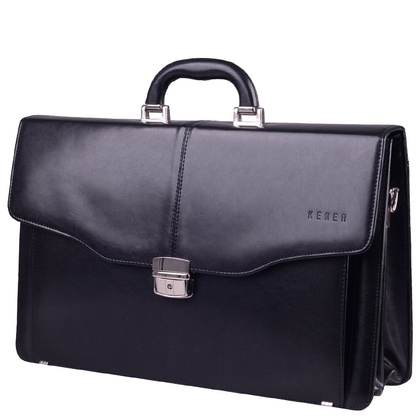 Teczka męska skórzana KEMER B 438 Czarna