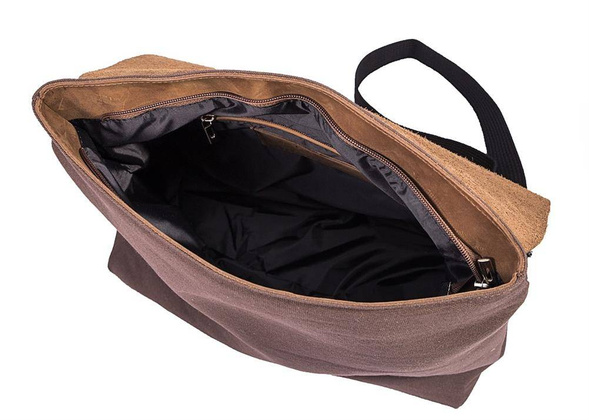 Stylowa torba na ramię z klapą BRØDRENE ML18 brąz + ciemny brąz - min. zamówienie 20 / 50 / 100 szt.