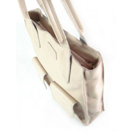 WOREK VERA PELLE KIESZENIE RÓŻ PUDROWY WŁOSKA SKÓRA POJEMNA XXL A4   BY44RR