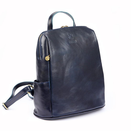 Plecak skórzany PELLUCCI 2002 Granatowy