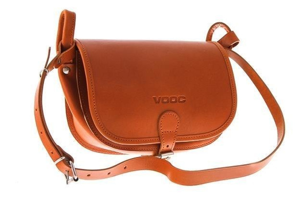 Torebka listonoszka skóra KEMER VOOC Vintage P26 Koniak