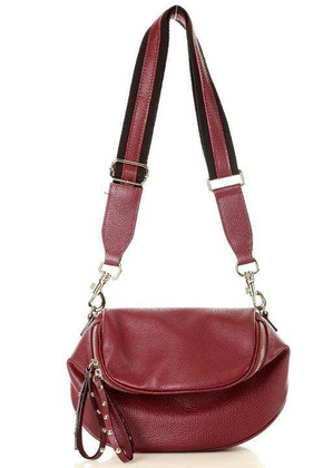 Torebka crossbody sport leather MARCO MAZZINI- bordowy - min. zamówienie 20 / 50 / 100 szt.